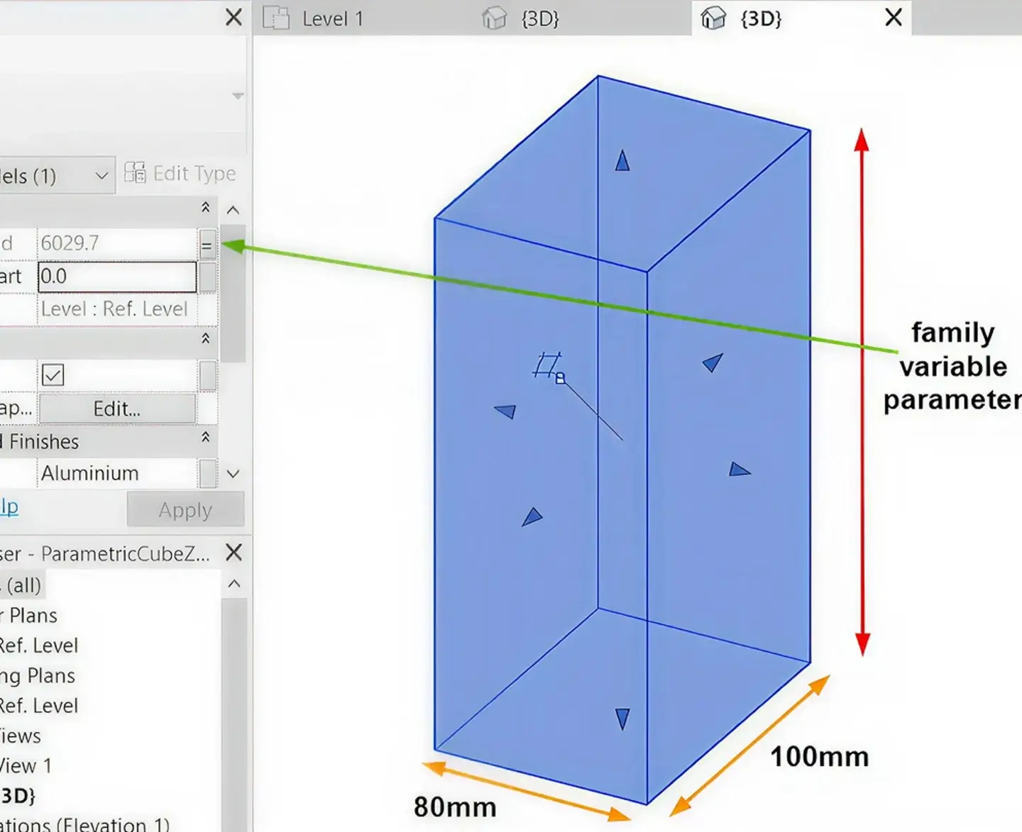 Family Customisation & Parametric Modelling